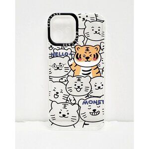 Iphone 12 12 Pro Smiling Tigers Phone Case Hello Money Clear Background